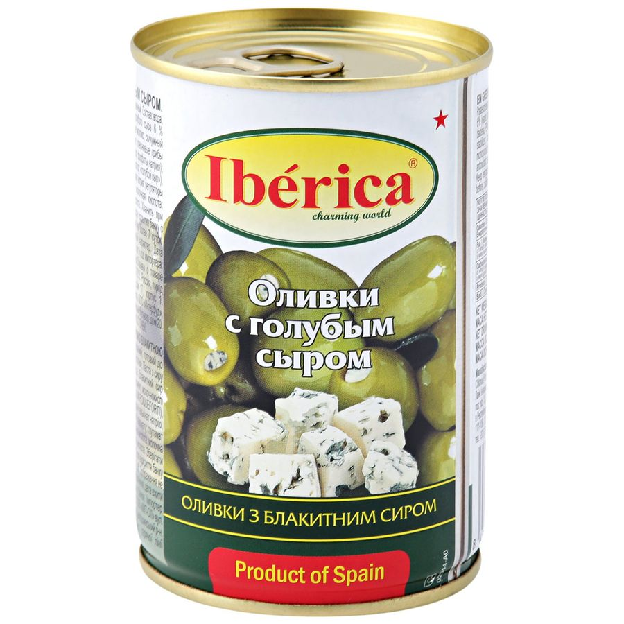 Оливки IBERICA с голубым сыром, 300г