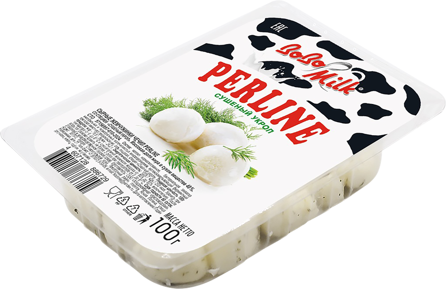 Сыр PERLINE Сырные жемчужинки чечил с сушеным укропом 40% без змж