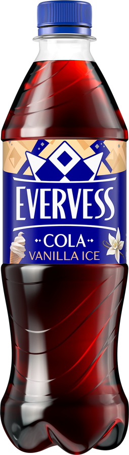 Напиток EVERVESS Cola Vanilla Ice Ванильное мороженое сильногазированный, 0.5л