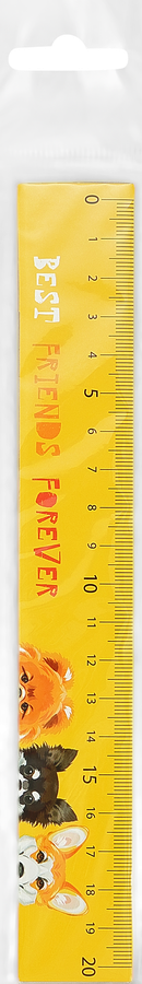 Линейка в пакете, 18,5x3,3х0,2см, пластик, Арт. 3333346