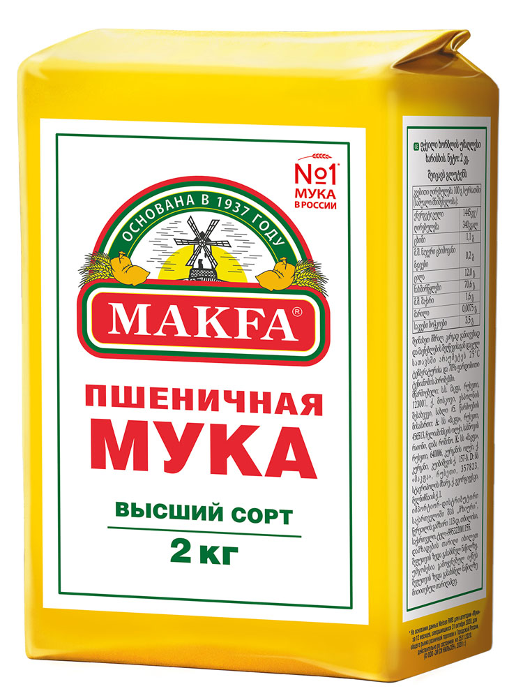 Мука Макфа пшеничная высший сорт 2кг