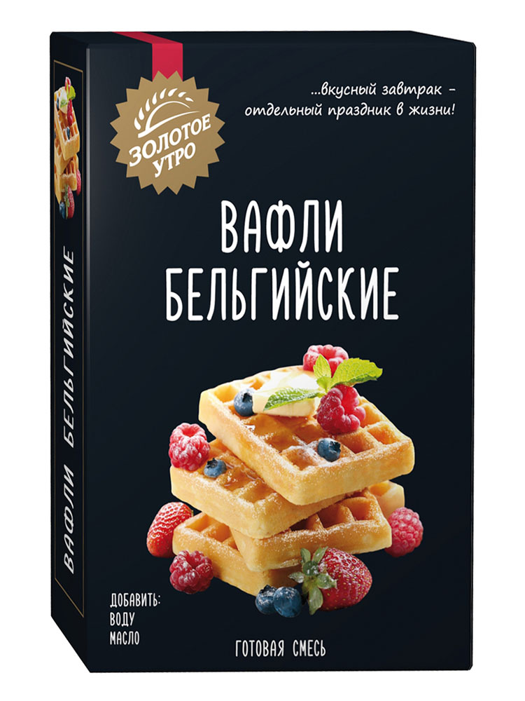 Вафли Золотое Утро бельгийские смесь 400г