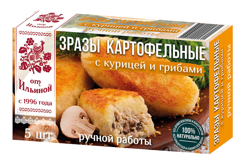 Зразы картофельные От Ильиной с курицей и грибами 500г