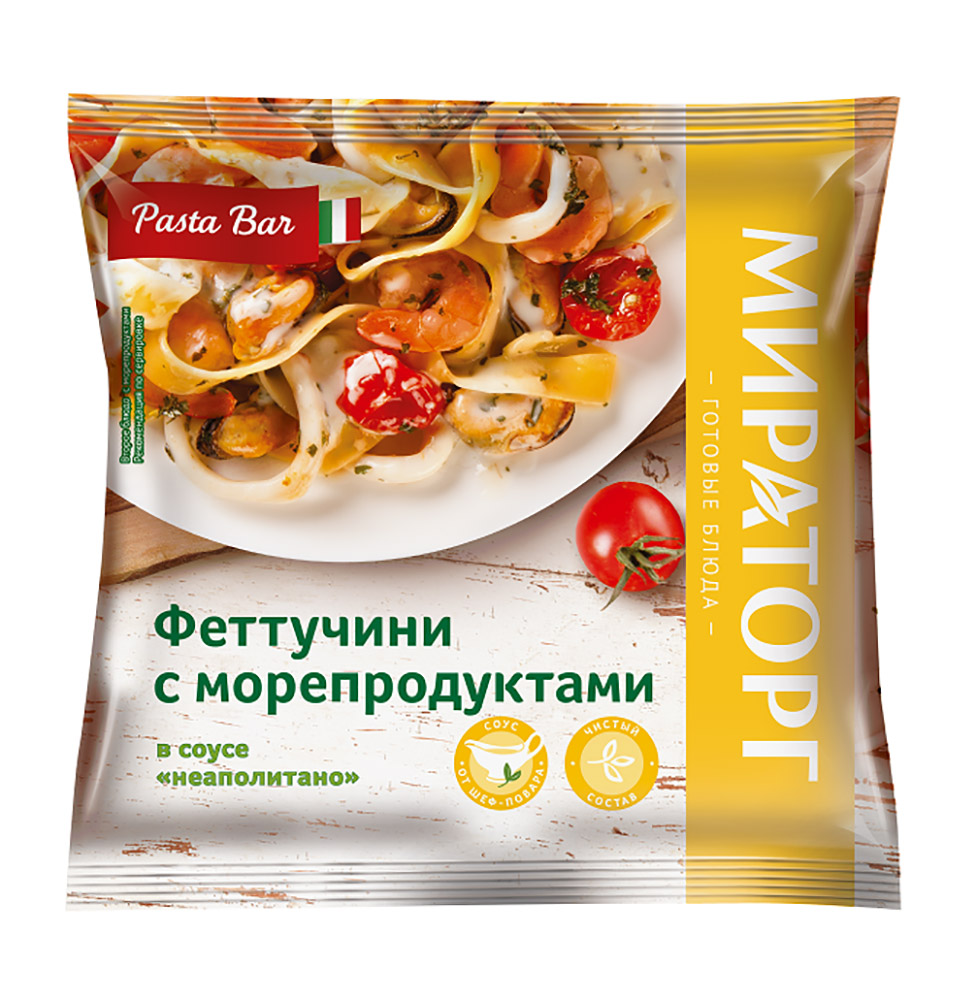 Феттучини Мираторг с морепродуктами 400г