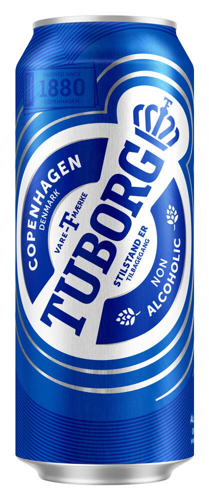 Пиво Tuborg светлое безалкогольное пастеризованное 0,45л Балтика