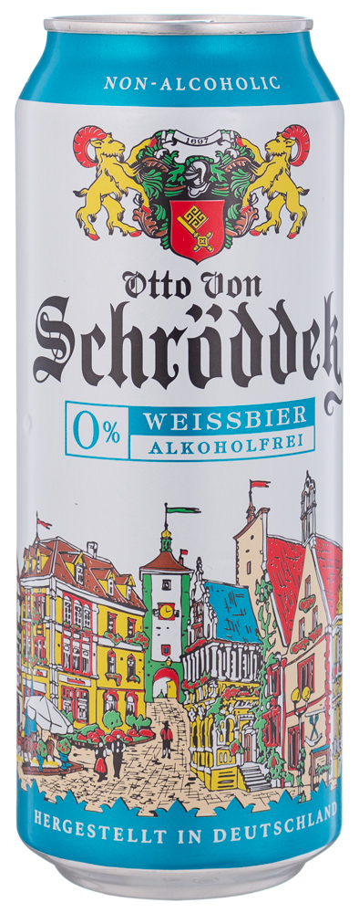 Пиво Otto Von Schrodder Weissbier Non-alcoholic нефильтрованное пастеризованное 0,5л Смарт Логистик (Германия)