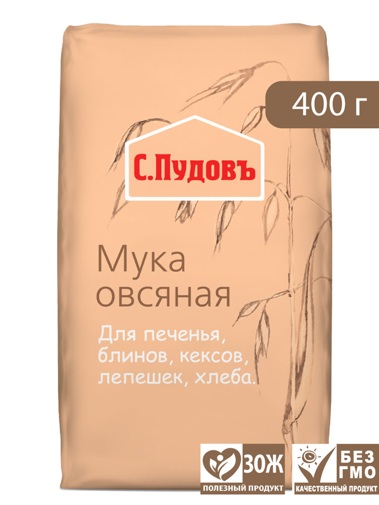 Мука С.Пудовъ овсяная 0,4кг