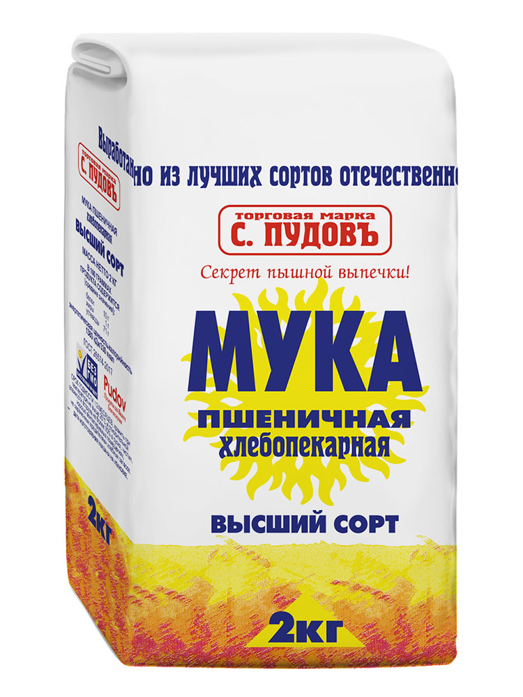 Мука С.Пудовъ пшеничная высший сорт 2кг