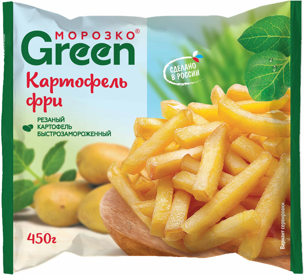 Картофель фри Морозко Green 450г