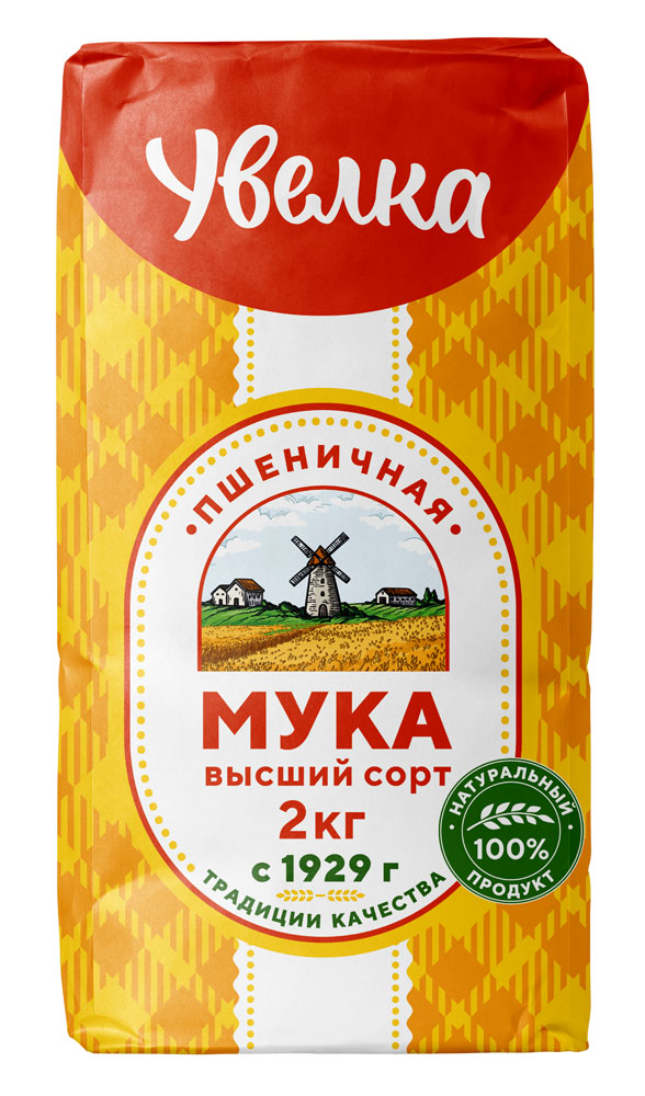 Мука Увелка пшеничная высший сорт 2кг