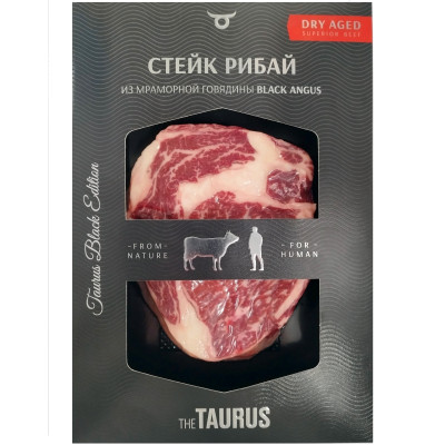 Стейк Taurus Рибай Dry Aged из говядины категории А, 350г