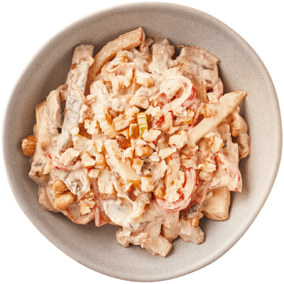 Салат с говяжьей печенью, шампиньонами и грецким орехом Шеф Перекрёсток, 200г