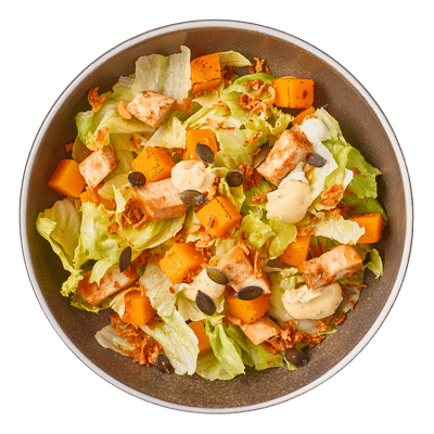 Салат Шеф Перекрёсток с индейкой-барбекю, 210г