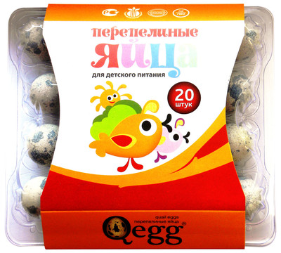 Яйцо перепелиное Qegg для детского питания столовое, 20шт