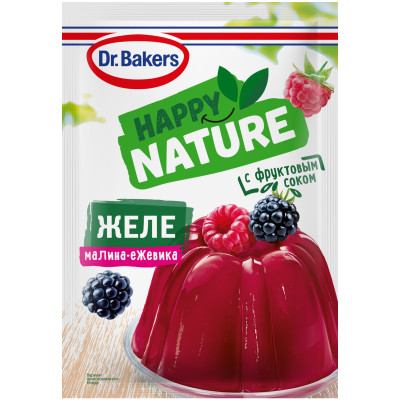 Желе Dr.Bakers сухое со вкусом малины и ежевики, 41г