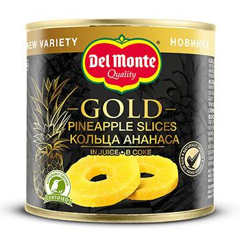 Ананасы Del Monte Gold кольца в соке, 435г