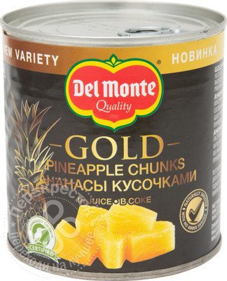 Ананасы Del Monte Gold кусочки в соке, 435г