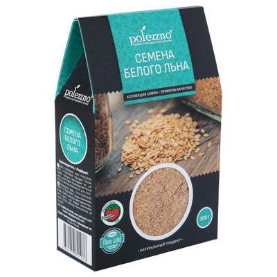 Семена белого льна Polezzno, 300г