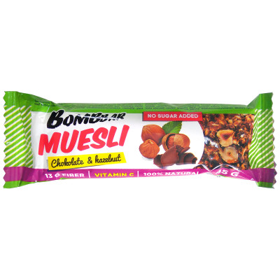 Батончик Bombbar фундук мюсли, 45г