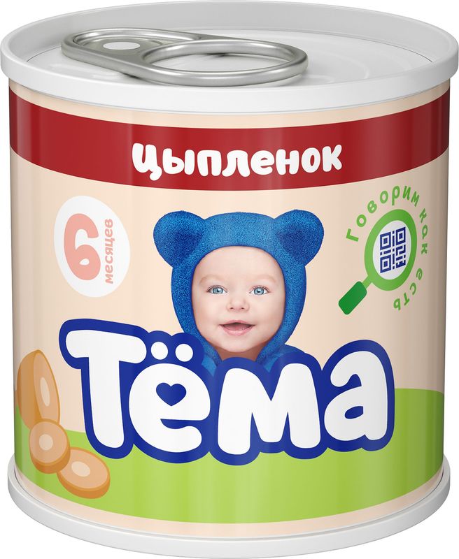 Пюре Тёма мясное из цыпленка с 6 мес. 90г