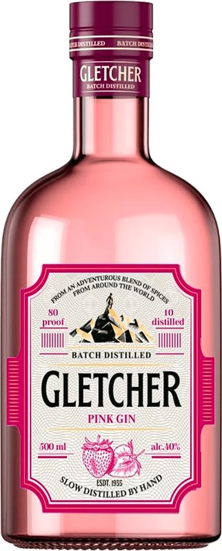 Джин Gletcher Pink 40% 0.5л