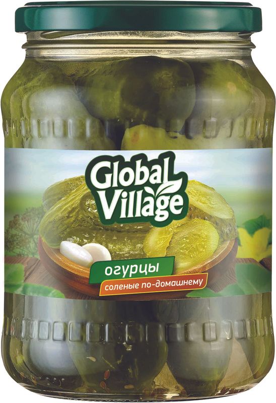 Огурцы соленые Global Village 680г