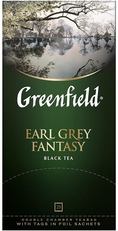 Чай черный Greenfield Earl Grey Fantasy с бергамотом 25х2г