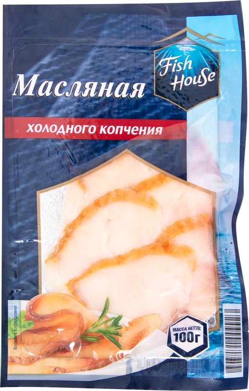 Рыба масляная Fish House ломтики холодного копчения 100г