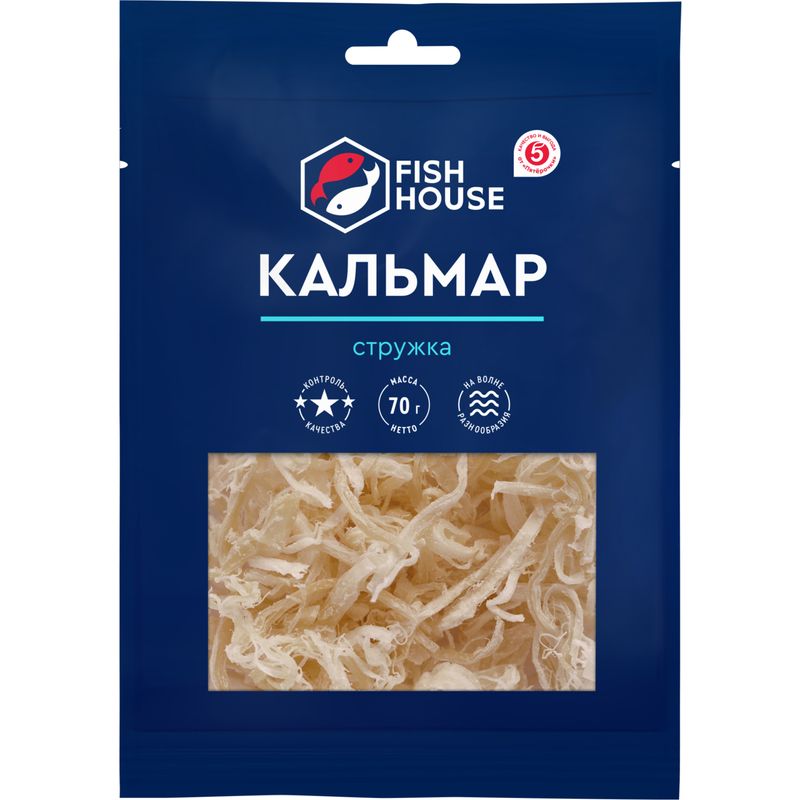 Кальмар сушеный Fish House стружка 70г