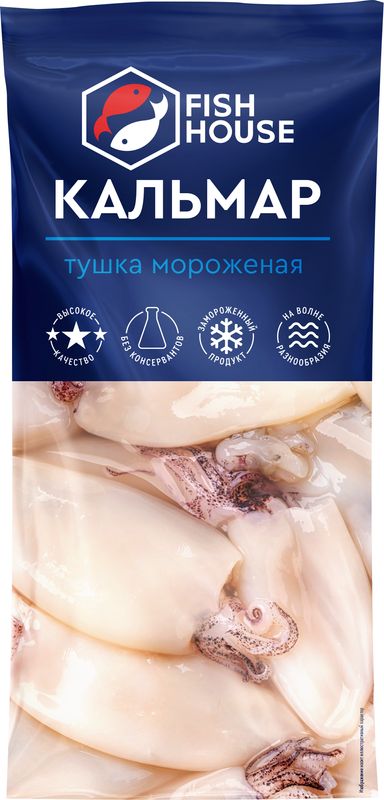 Кальмар Fish House тушка замороженый 500г