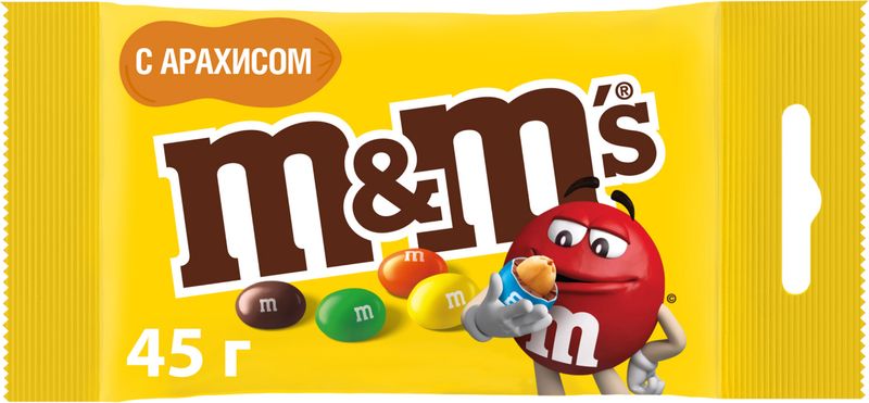 Драже M&M's с арахисом в ассортименте 45г