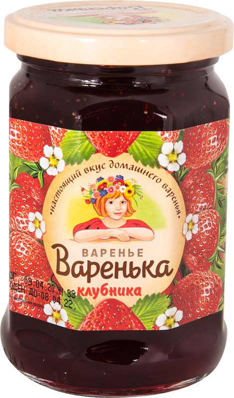 Варенье Варенька клубничное 380г