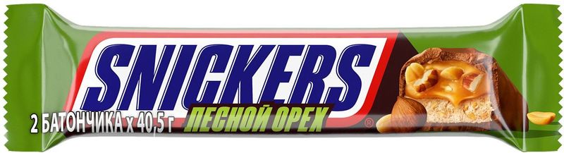 Батончик шоколадный Snickers лесной орех 81г