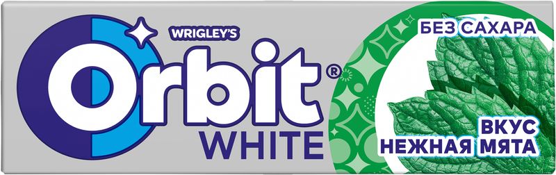 Жевательная резинка Orbit White нежная мята 13.6г