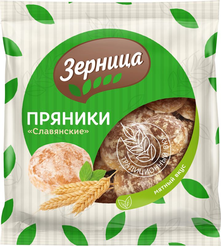 Пряники Зерница Славянские мятный вкус 400г