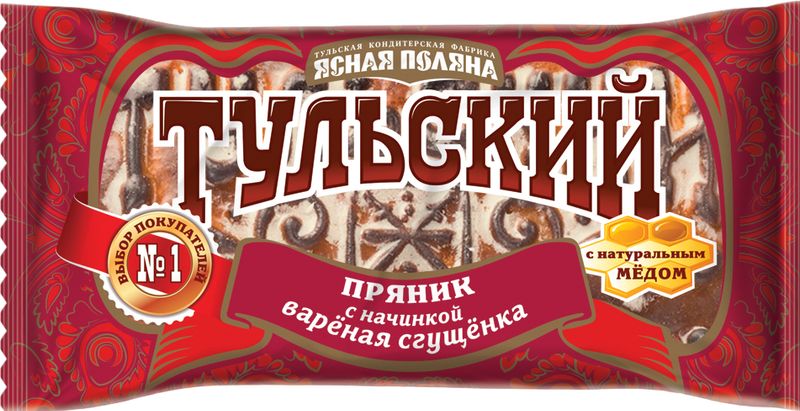 Пряник Ясная Поляна Тульский с начинкой вареная сгущенка 140г