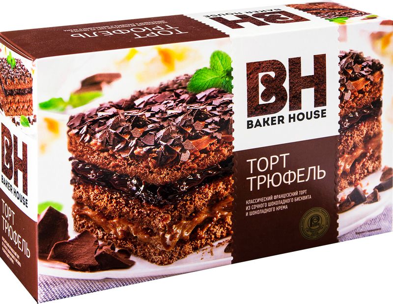 Торт бисквитный Baker House Трюфель 350г