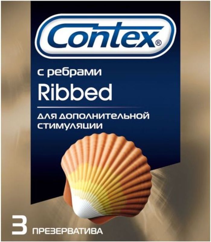 Презервативы Contex Ribbed с ребрами 3шт.