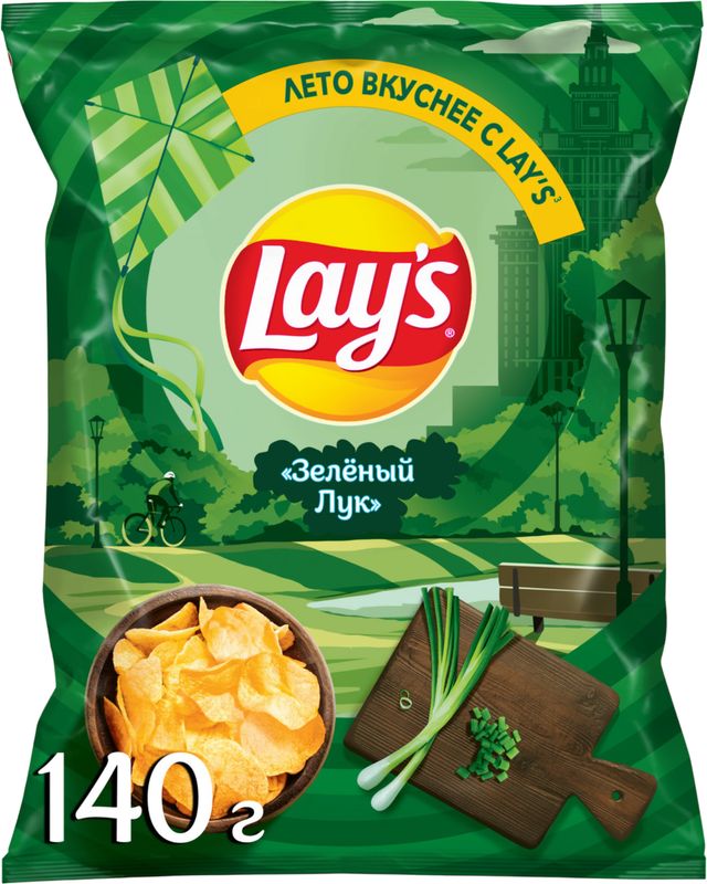 Чипсы картофельные Lay's Зеленый лук 140г