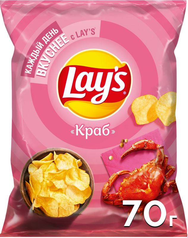 Чипсы картофельные Lay's Краб 70г