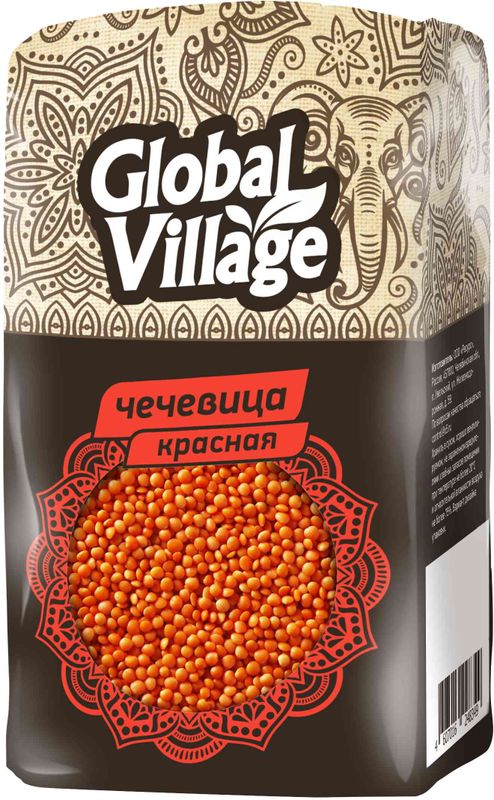 Чечевица Global Village красная 450г