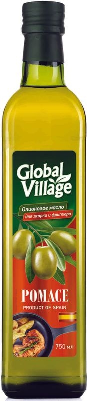 Масло Global Village оливковое рафинированное для жарки и фритюра 0.75л