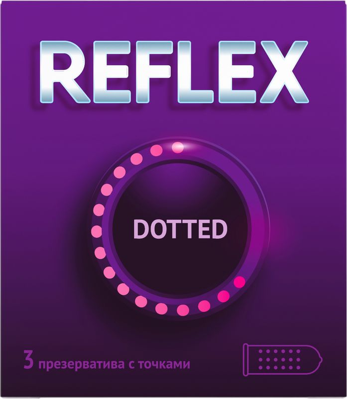 Презервативы Reflex Dotted из натурального латекса в смазке 3шт