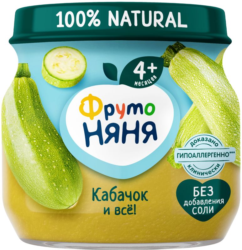 Пюре ФрутоНяня Кабачок с 4 мес. 80г