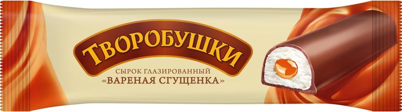 Сырок творожный Творобушки Молоко Сгущенное Вареное глазированный с начинкой 20% 40г