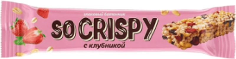 Батончик Невский Кондитер So Crispy с клубникой 40г