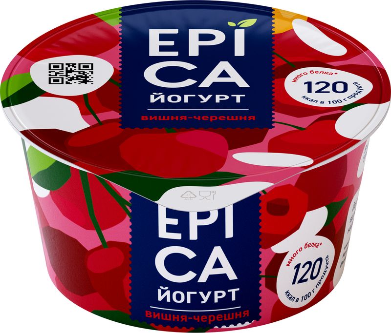 Йогурт Epica вишня-черешня 4.8% 130г