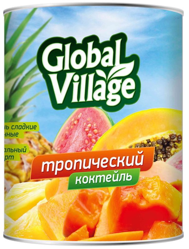 Коктейль тропический Global Village в сиропе 565г