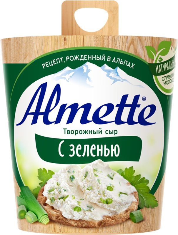 Сыр творожный Almette с зеленью 60% БЗМЖ 150г