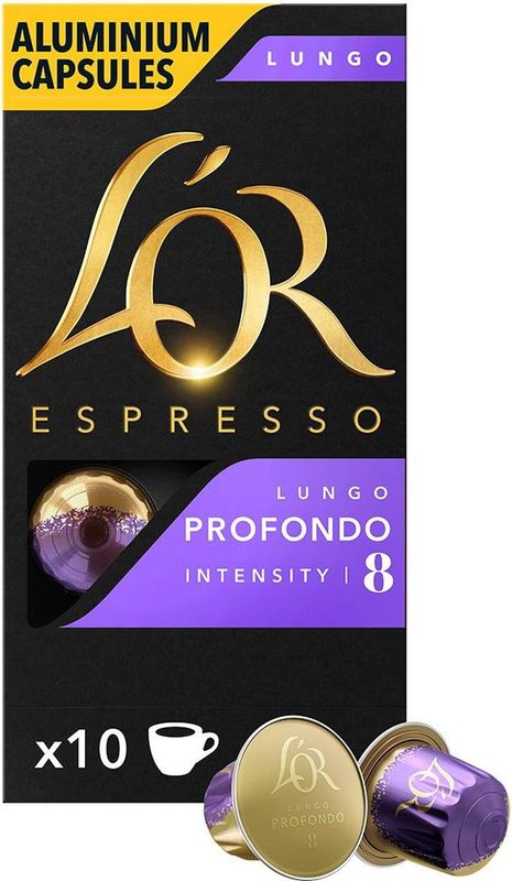 Кофе в капсулах L`or Espresso Lungo Profondo жареный молотый 10x5.2г